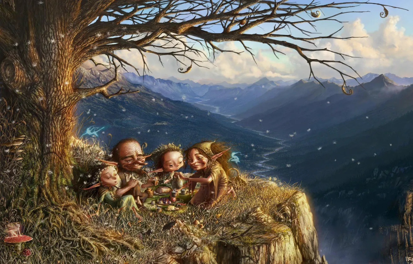 Photo wallpaper elf, fairy, space, picnic, Ilich Henriquez, fuzzes, Germany