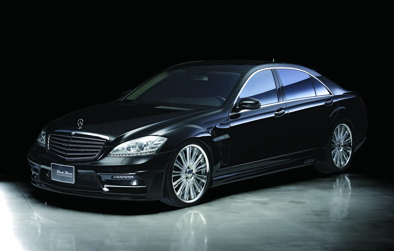 Photo wallpaper Mercedes-Benz, black, w221