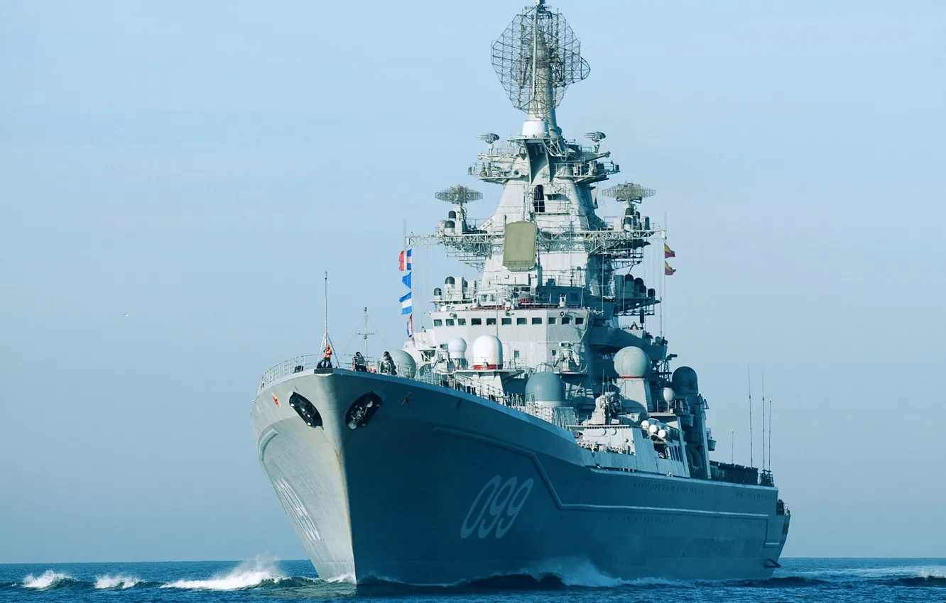 Photo wallpaper the project 1144, Peter the great, nuclear missile cruiser