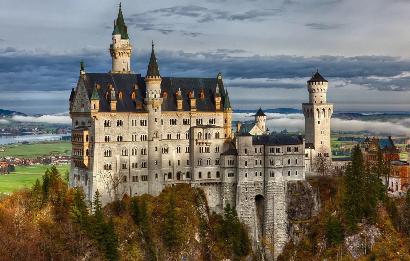 Photo wallpaper rock, Germany, Bayern, Germany, Bavaria, Neuschwanstein Castle, Neuschwanstein Castle
