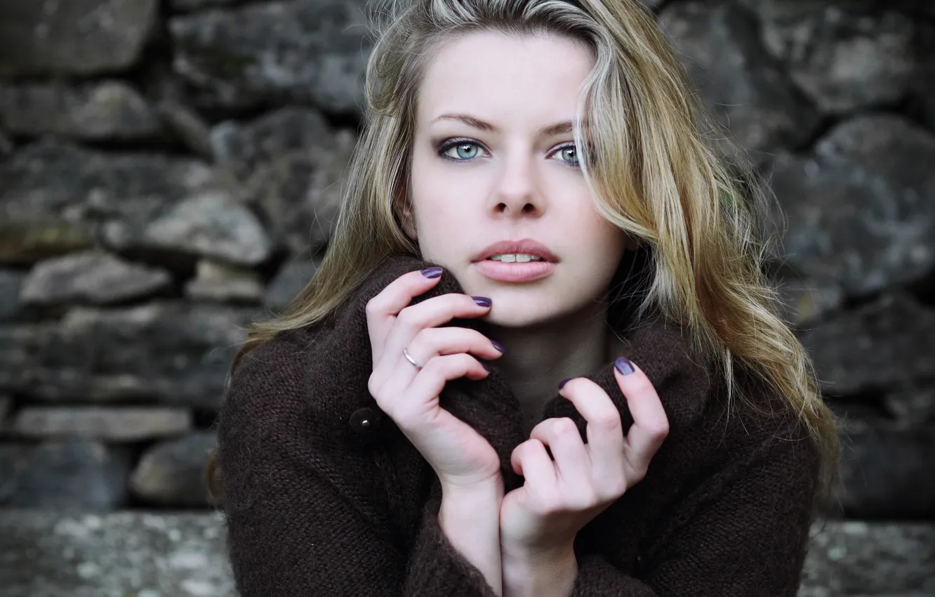 Photo wallpaper background, portrait, sweater