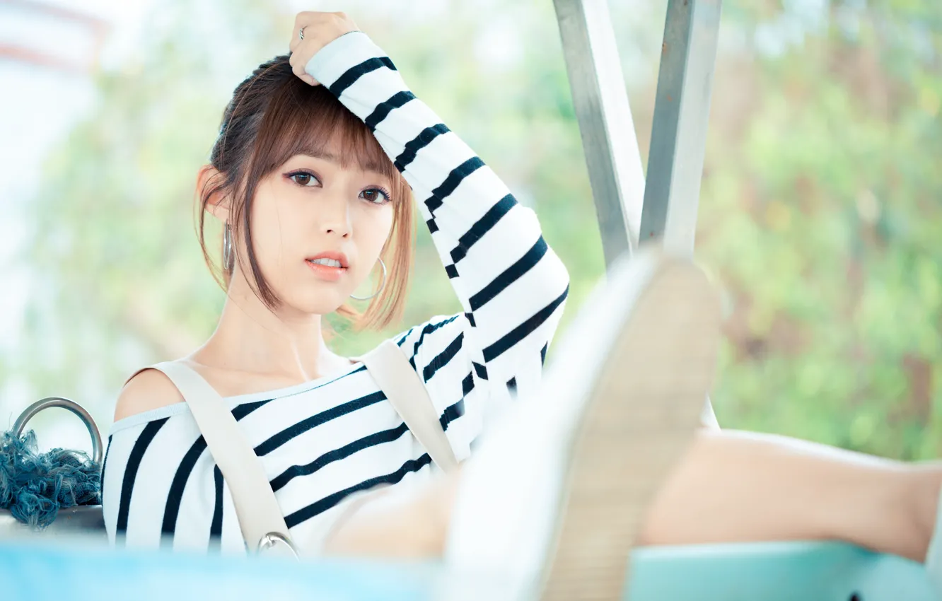 Photo wallpaper girl, woman, asian, cute