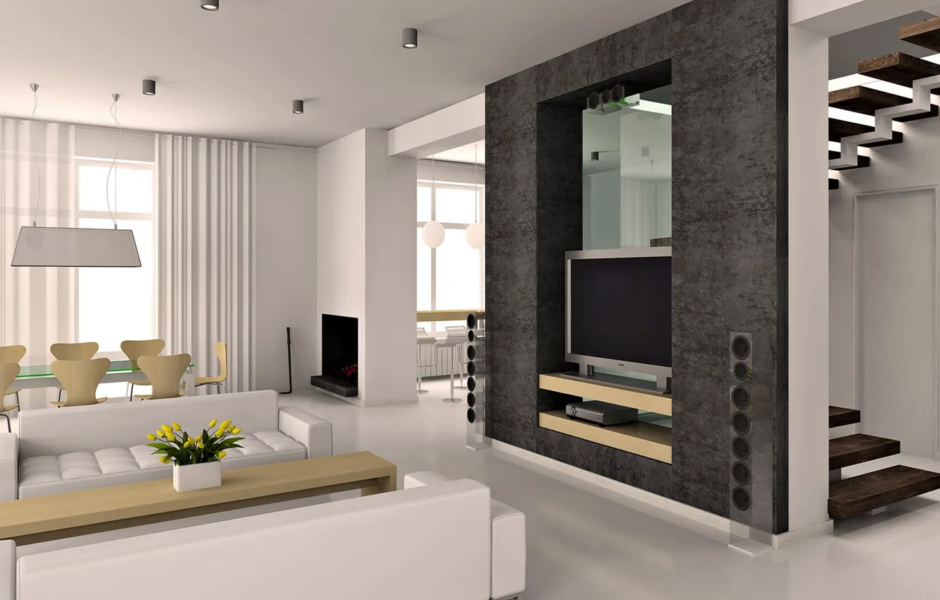 Photo wallpaper house, style, sofa