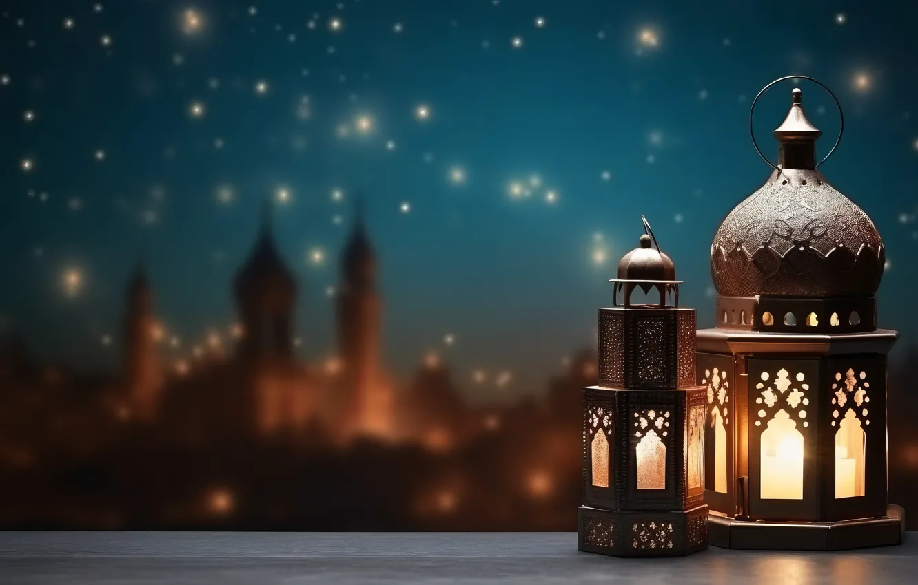 Photo wallpaper light, metal, the dark background, pattern, new year, candles, Christmas, lights