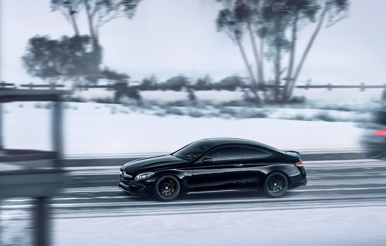 Photo wallpaper machine, black, auto, Transport & Vehicles, AMG, Mikhail Sharov, Need for Speed, by Mikhail Sharov
