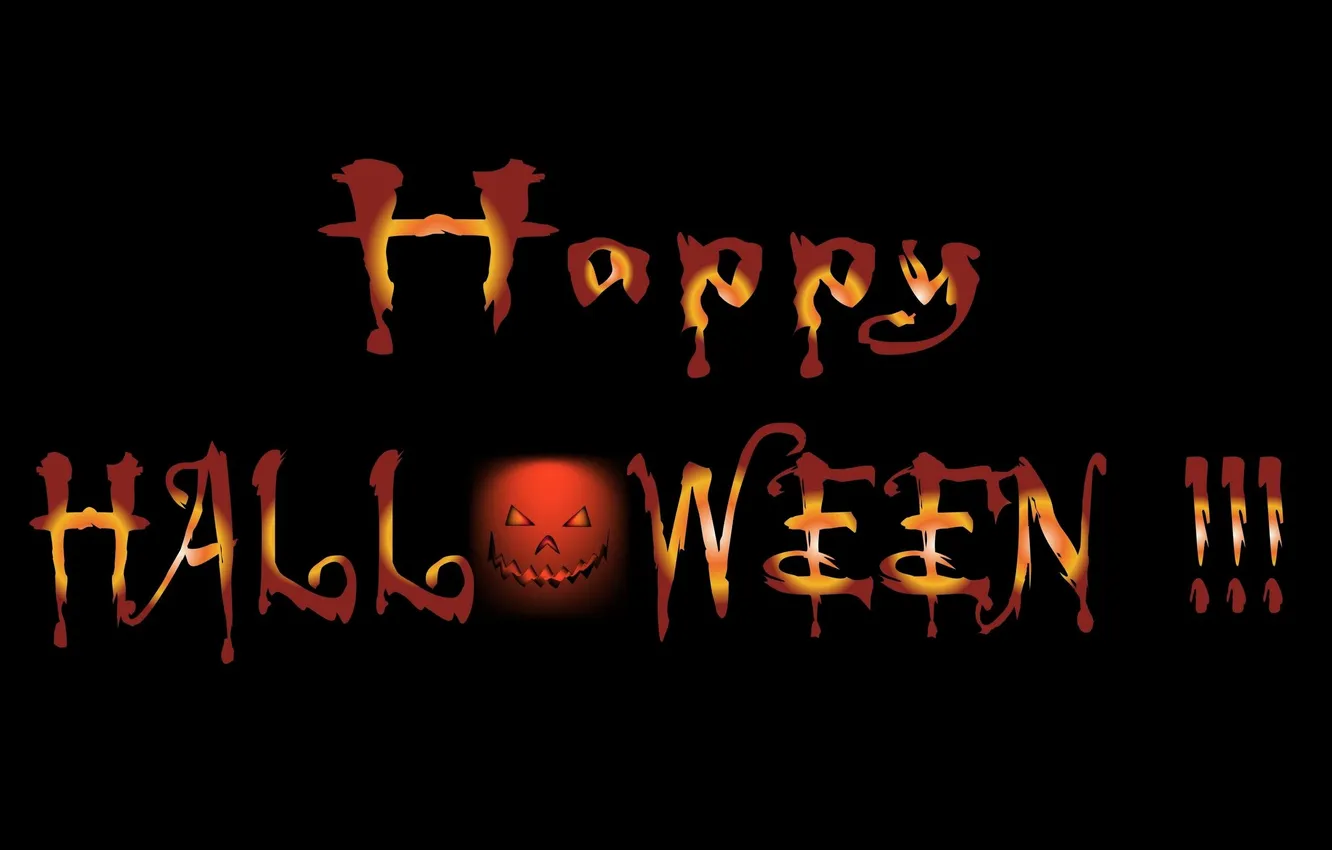 Photo wallpaper holiday, Halloween, pumpkin, Halloween, black background