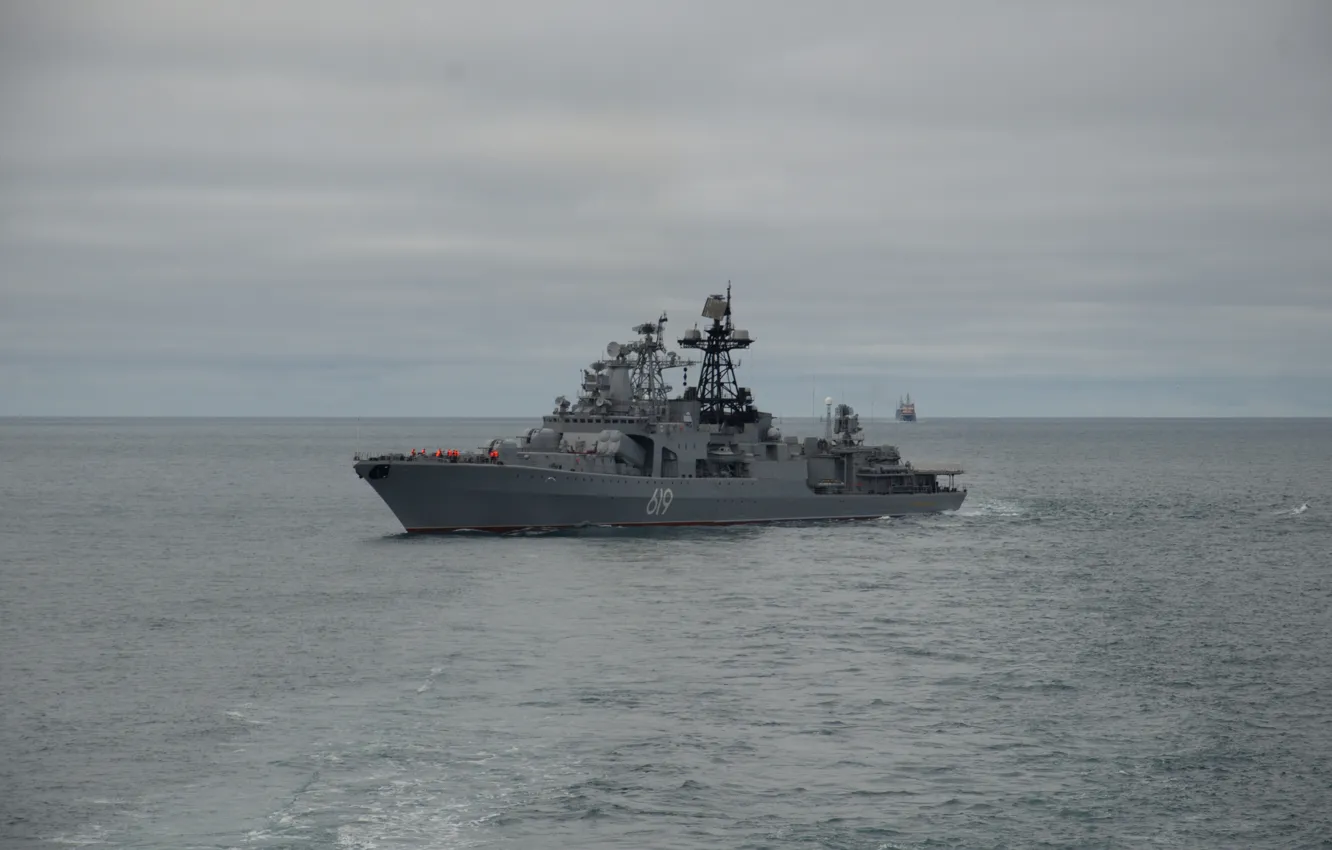 Photo wallpaper ship, large, anti-submarine, project 1155, Severomorsk