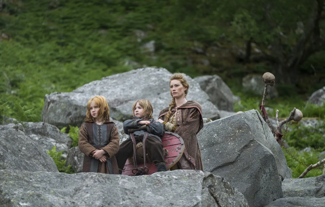 Photo wallpaper children, Vikings, The Vikings, Alyssa Sutherland, Aslaug