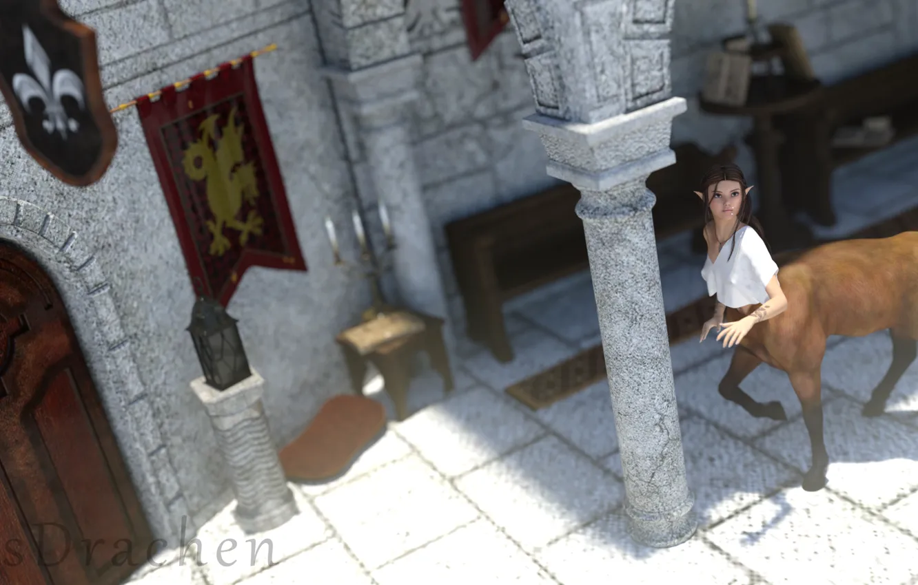 Photo wallpaper render, Centaur