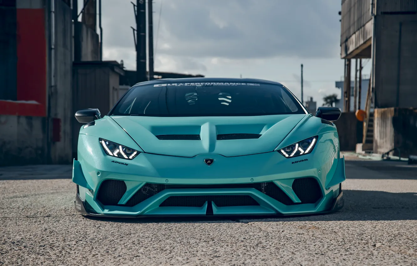 Photo wallpaper Lamborghini, Front, Sportcar, Liberty Walk, Huracan, Lamborghini Huracan, Sight, LB Works