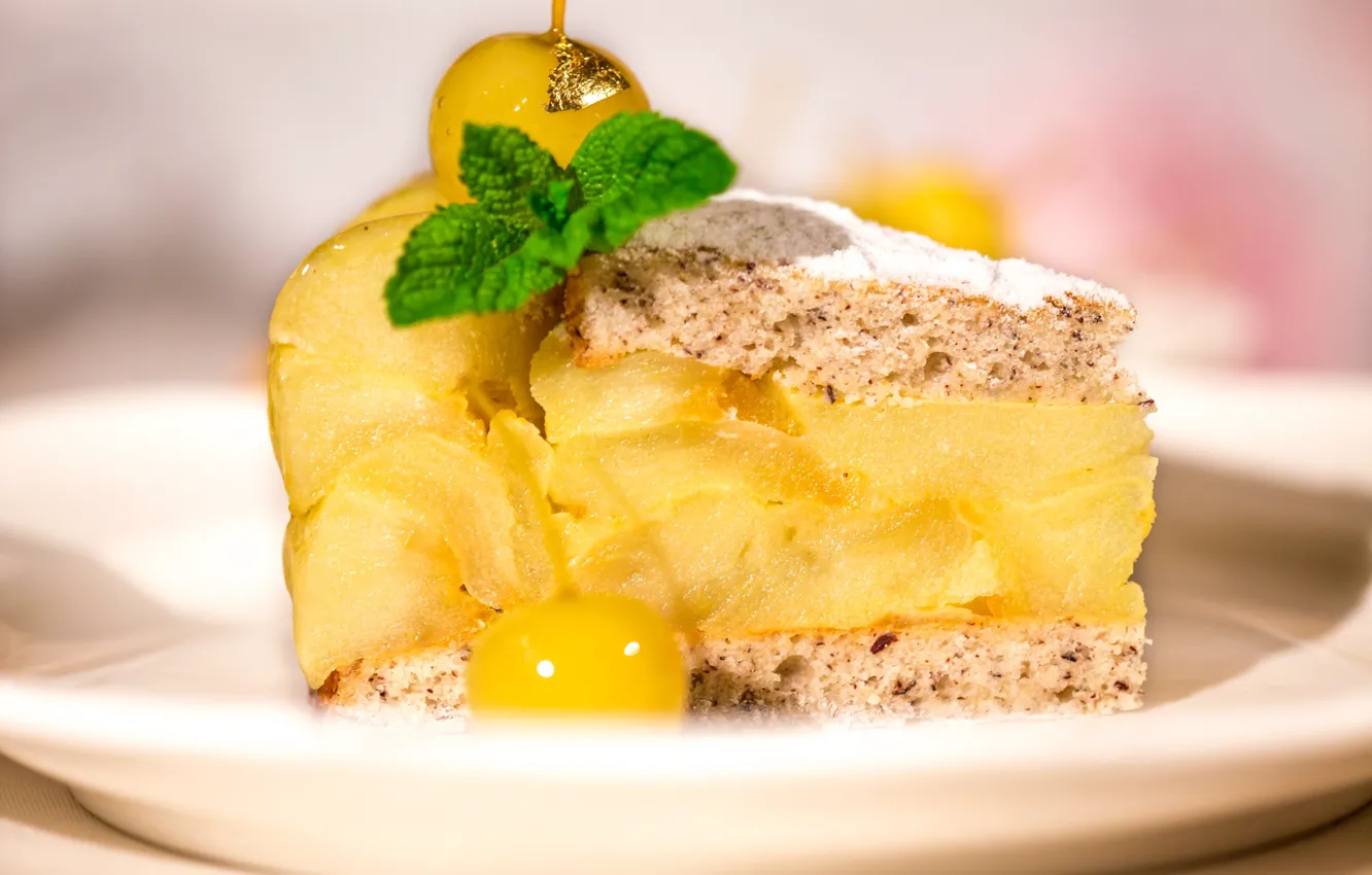 Photo wallpaper pie, mint, cakes, Apple