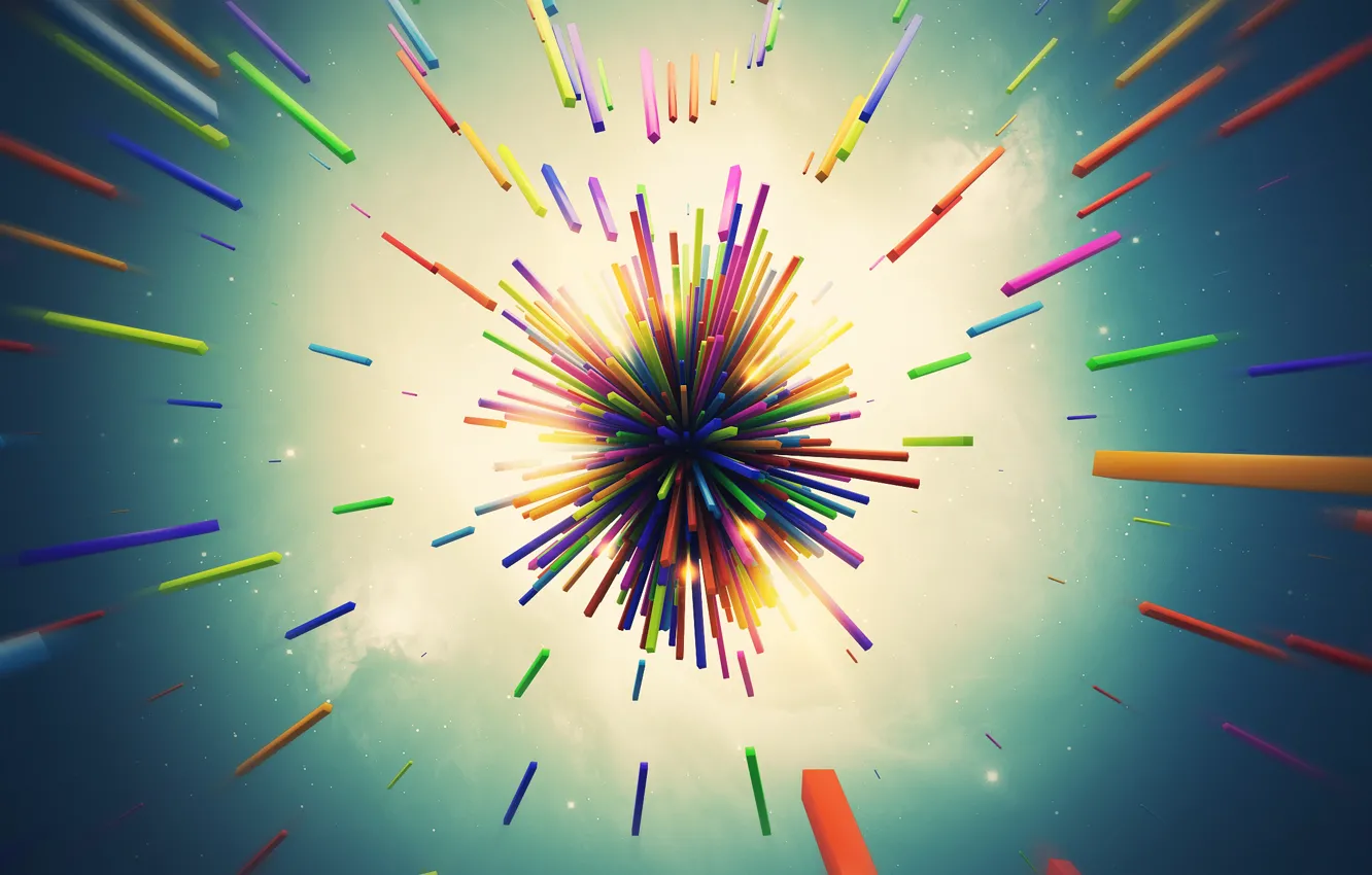 Photo wallpaper line, the explosion, abstraction, render, hq Wallpapers, links