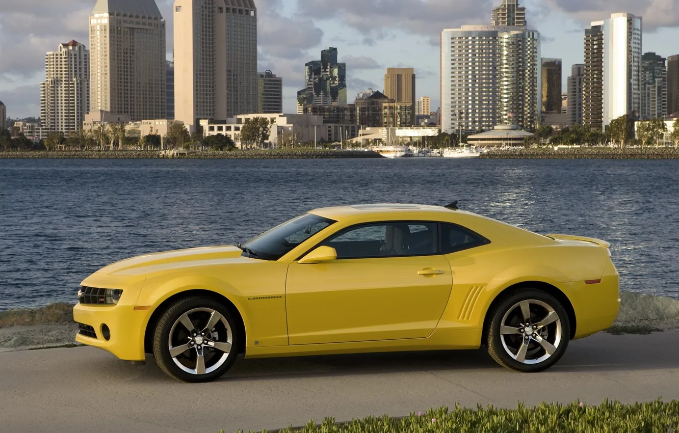 Photo wallpaper yellow, Chevrolet, Camaro