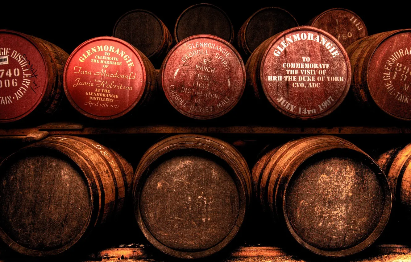 Photo wallpaper barrel, different, the basement