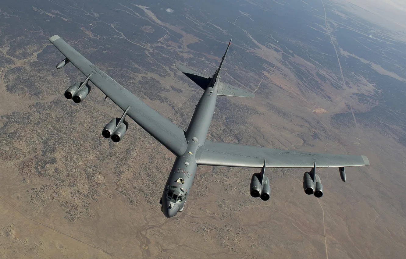 Photo wallpaper flight, Boeing, bomber, strategic, heavy, B-52, STRATO fortress