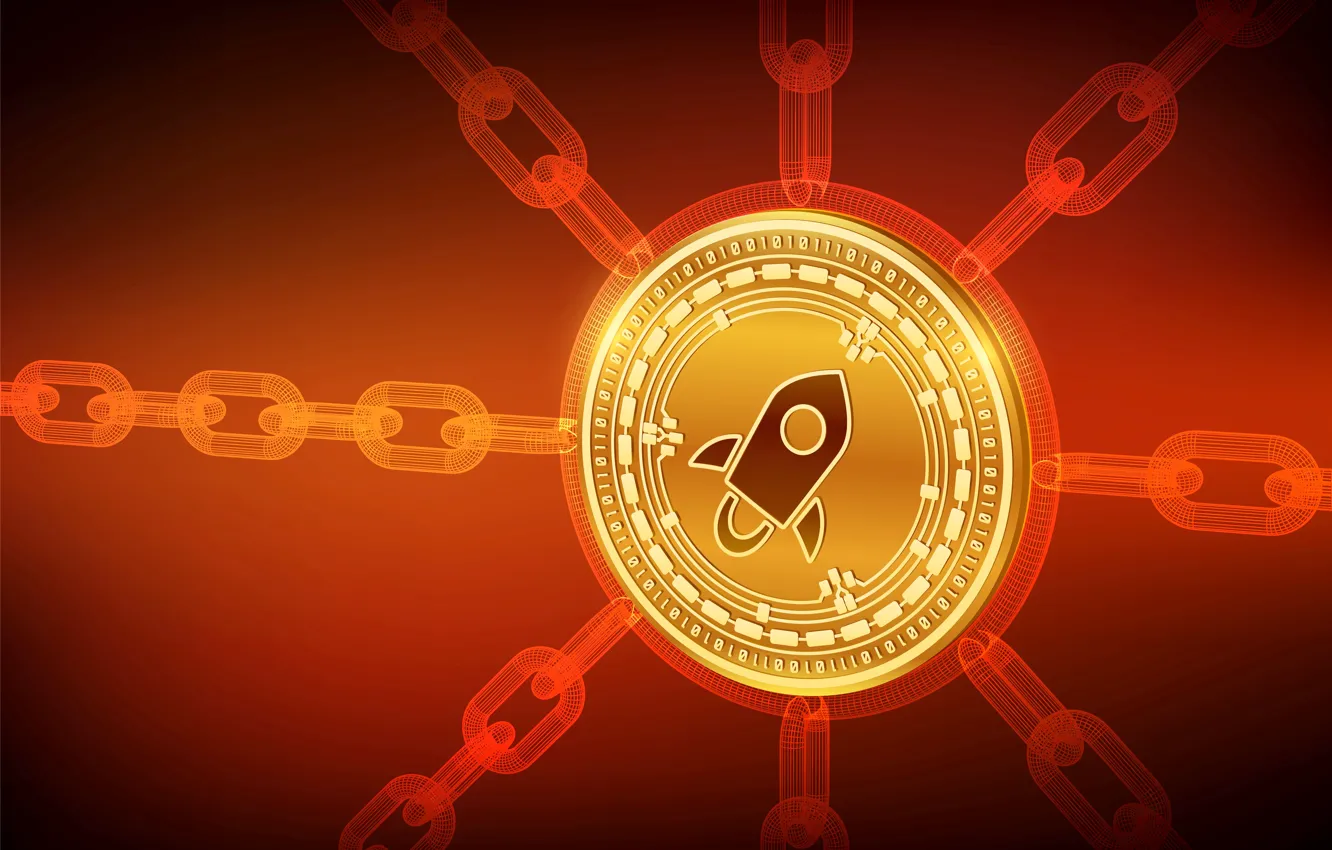 Photo wallpaper fon, chain, Stellar, cryptocurrency, blockchain, stellar, xlm