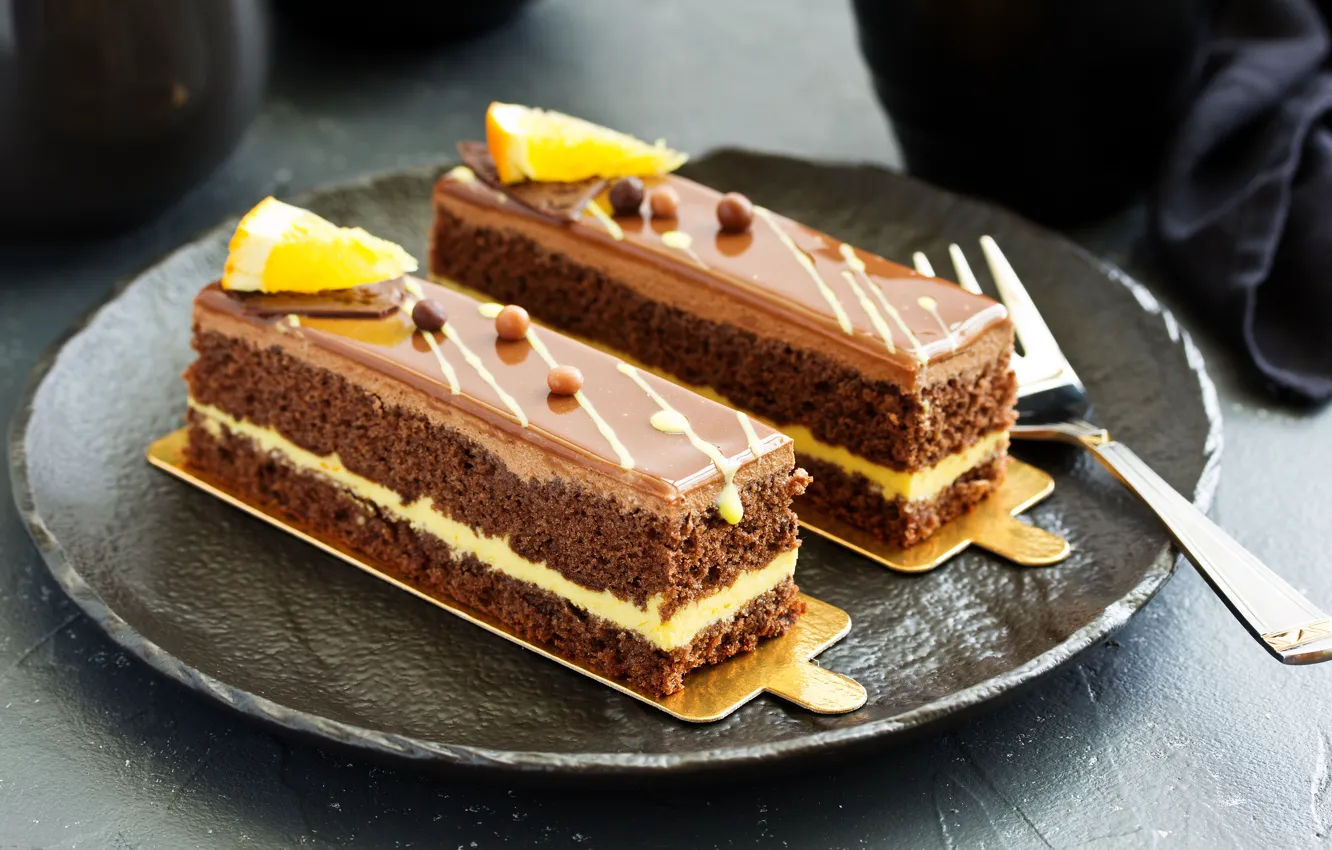 Photo wallpaper cake, cream, dessert, chocolate