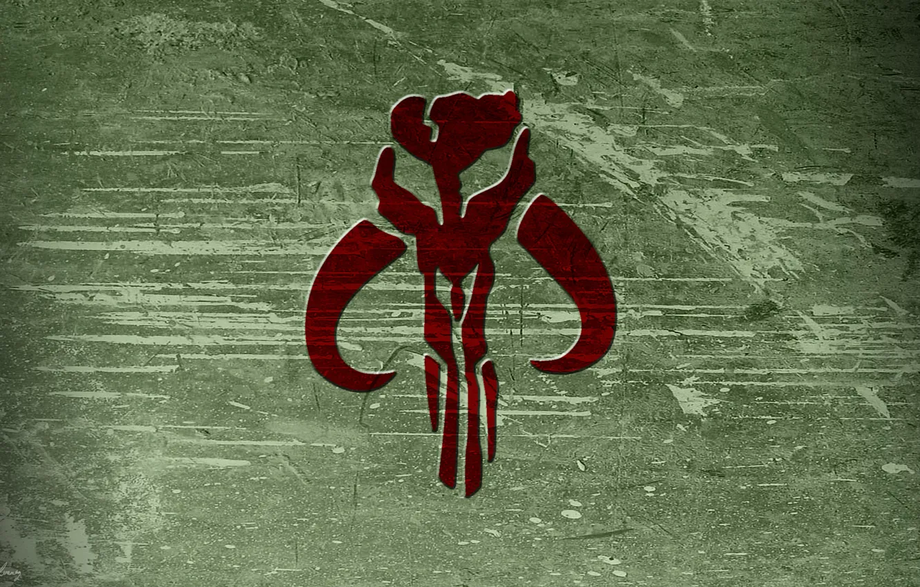 Photo wallpaper Star Wars, sake, red, mandalorian