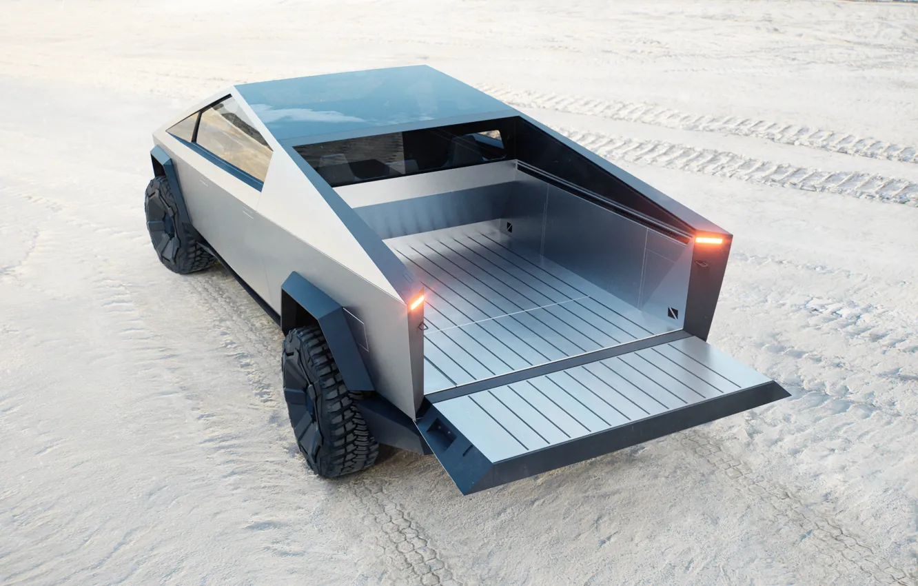 Photo wallpaper Tesla, pickup truck, 2019, Cybertruck, Tesla Cybertruck Prototype