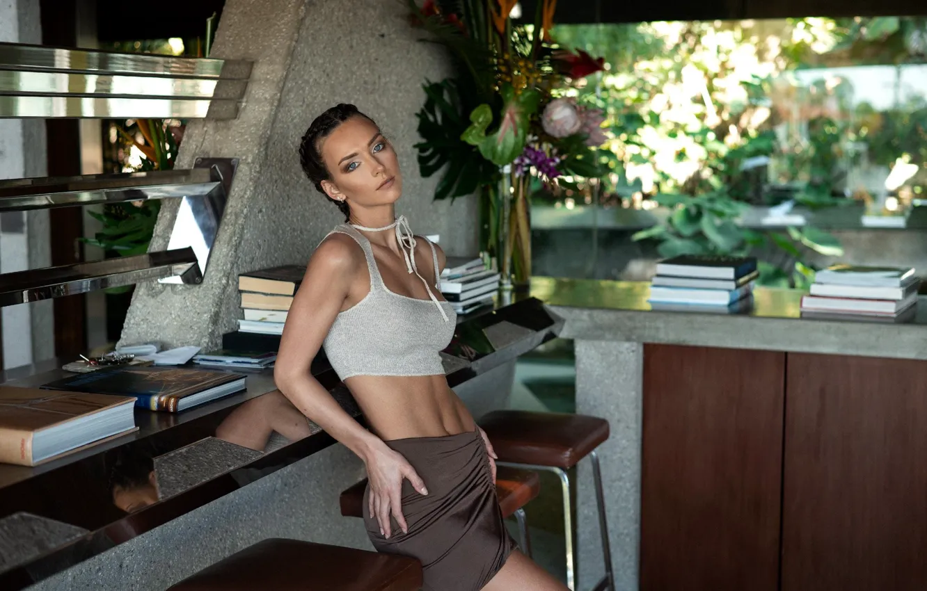 Photo wallpaper look, girl, model, book, brown hair, beautiful, Rachel Cook, Rachel Cooke