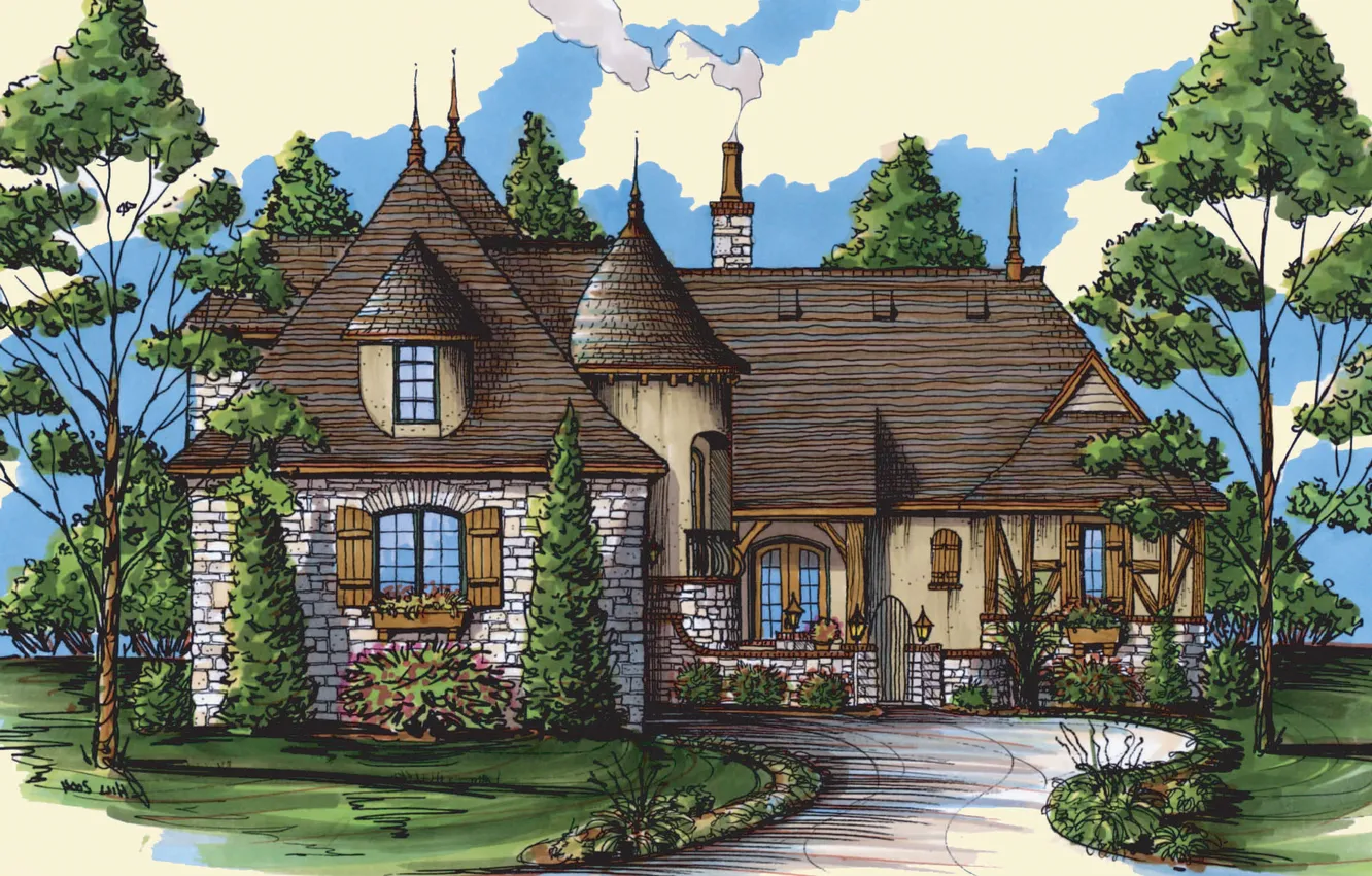 Photo wallpaper figure, home, picture, painting