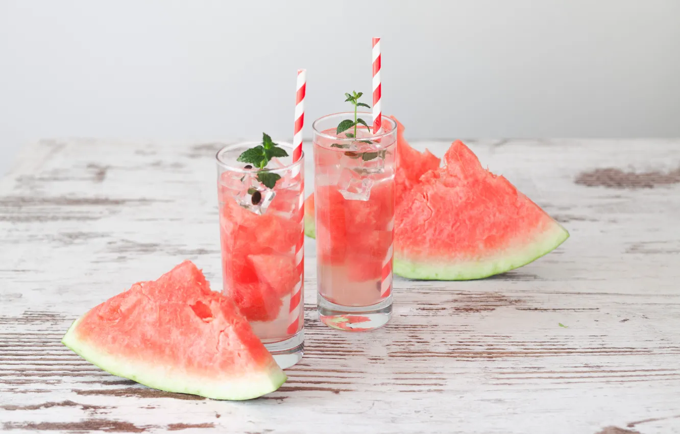Photo wallpaper summer, watermelon, Cocktail