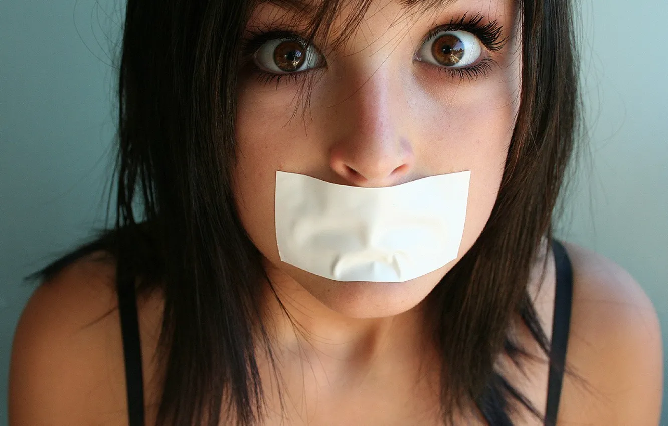 Photo wallpaper look, surprise, Band-aid