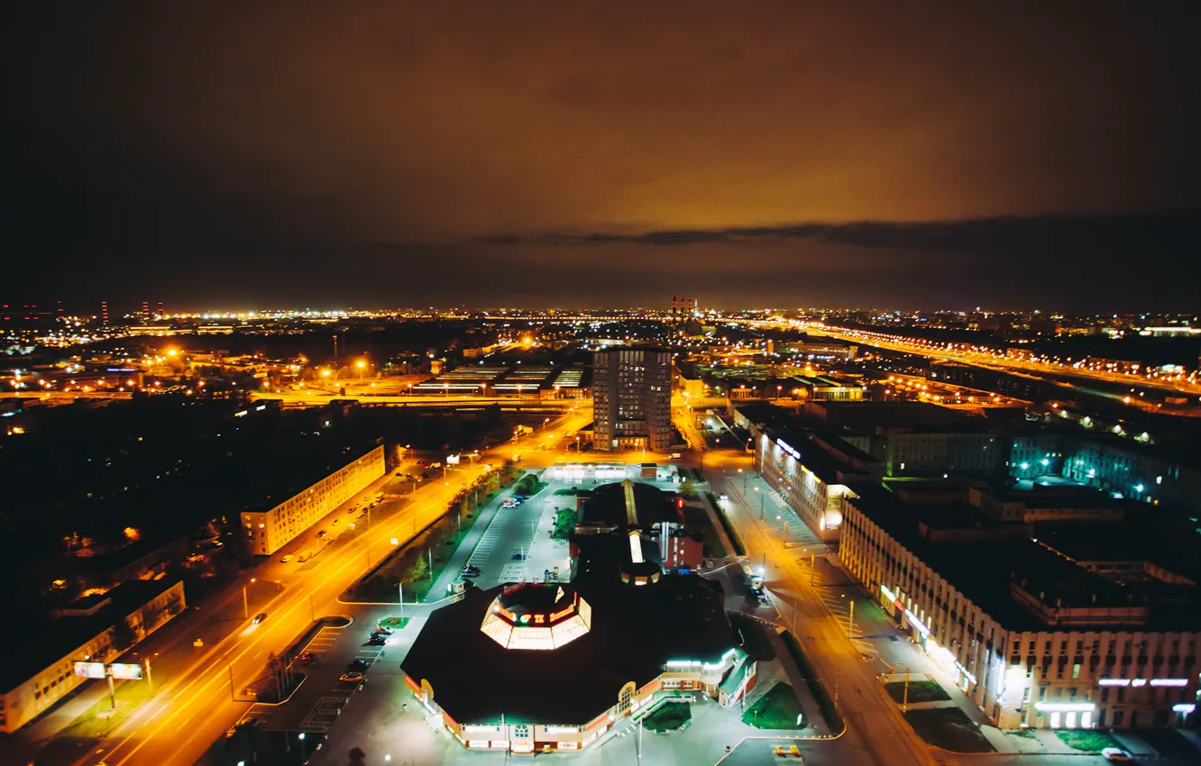 Photo wallpaper night, the city, Saint Petersburg