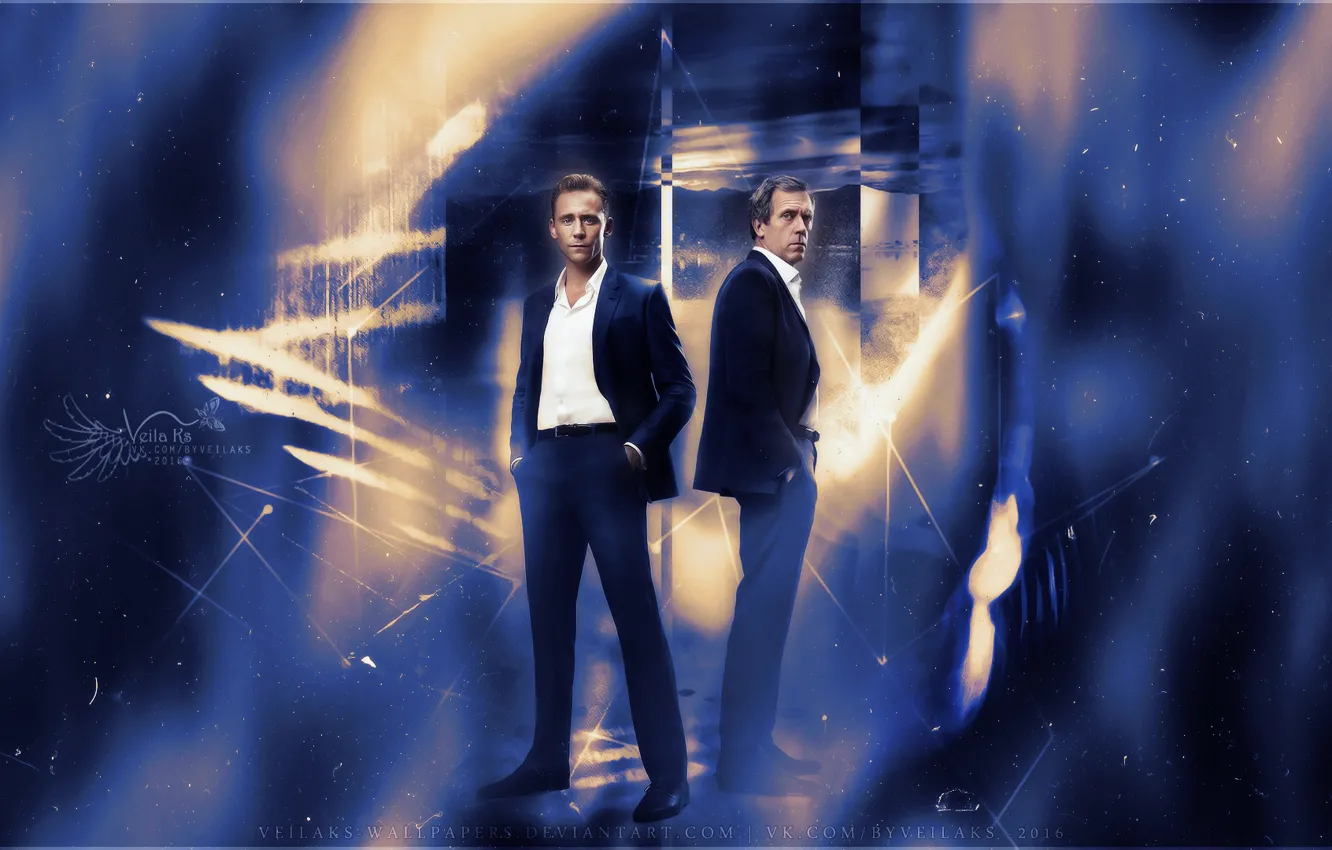 Photo wallpaper Hugh Laurie, Hugh Laurie, Tom Hiddleston, Tom Hiddleston, Jonathan Pine, Night administrator, The Night Manager, …