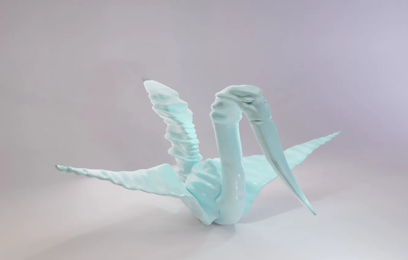 Photo wallpaper sculpture, render, cranes, AlexStormND