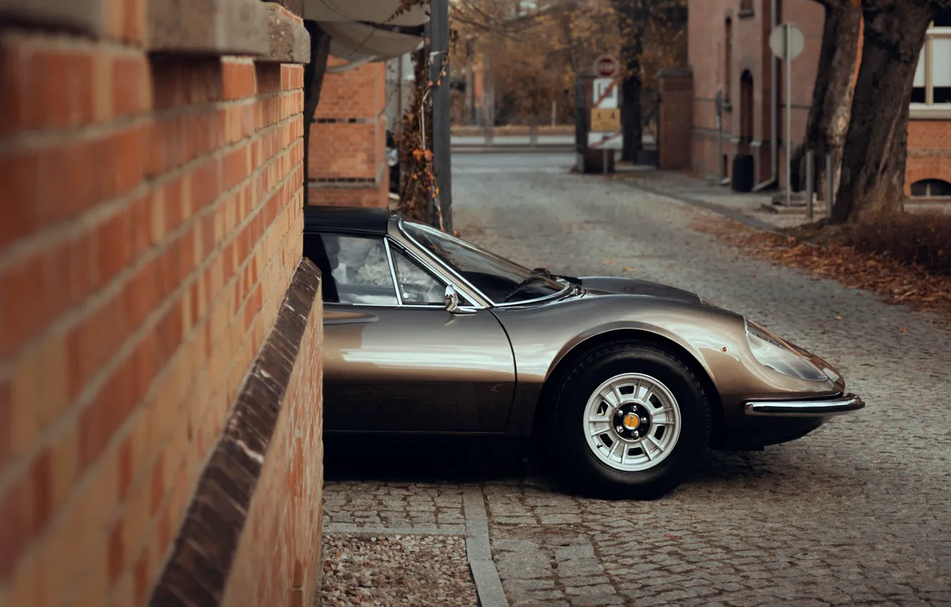 Photo wallpaper Ferrari, classic, 1973, Dino, Ferrari Dino 246 GTS