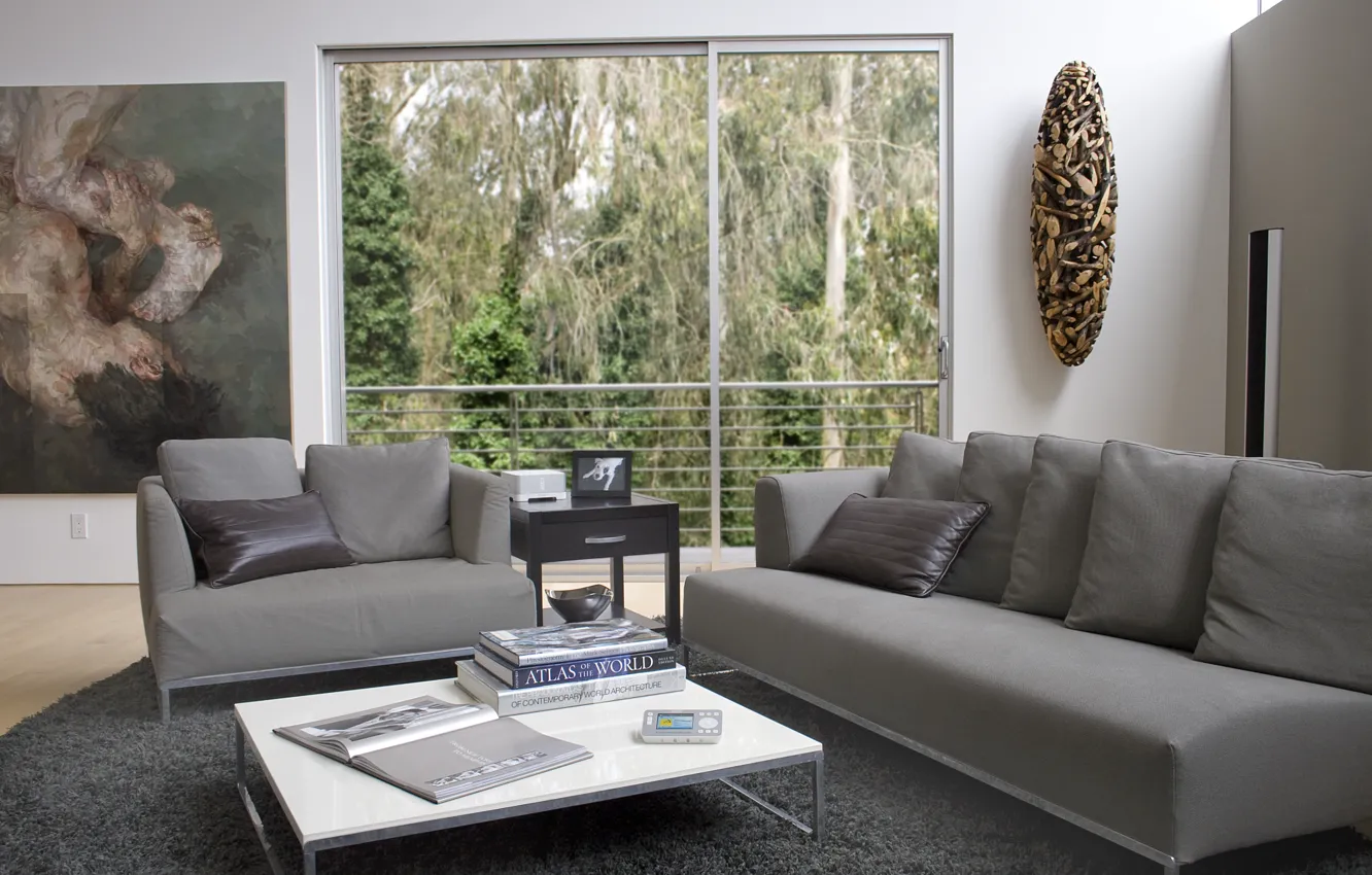 Photo wallpaper design, style, room, Villa, home, interior, living room