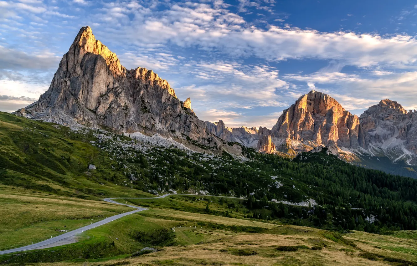 Photo wallpaper mountains, nature, rocks, Italy, rock, Dolomites
