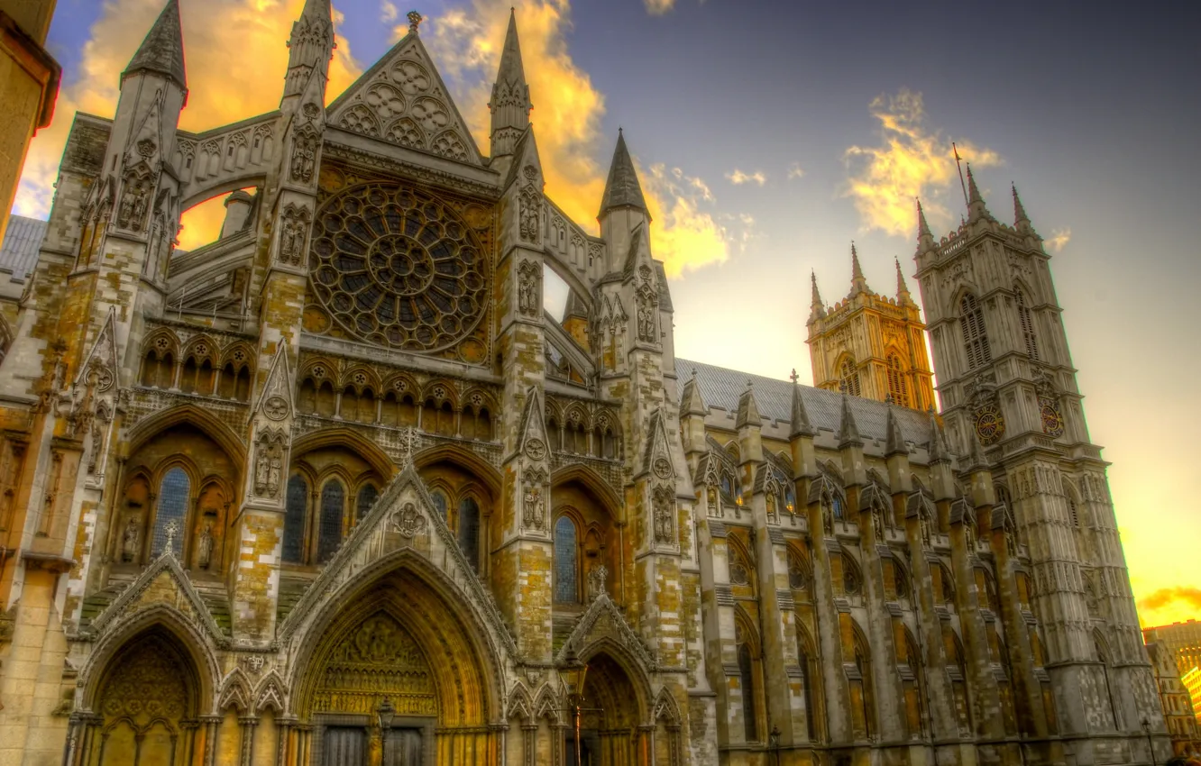 Photo wallpaper the sky, clouds, the Church