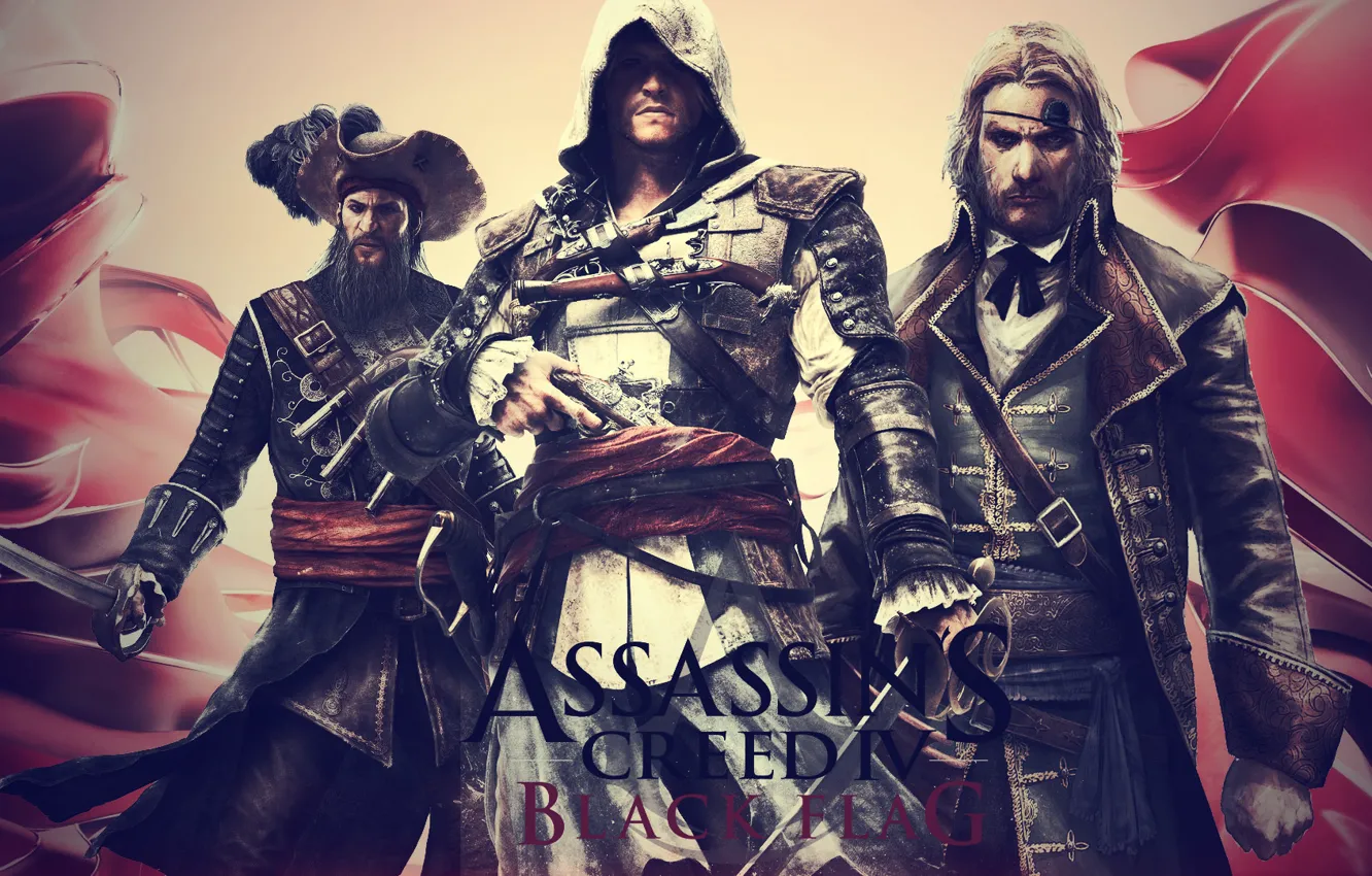 Photo wallpaper Assassin's Creed, Black Flag, Edward Teach, Edward Kenway, Assassin's creed