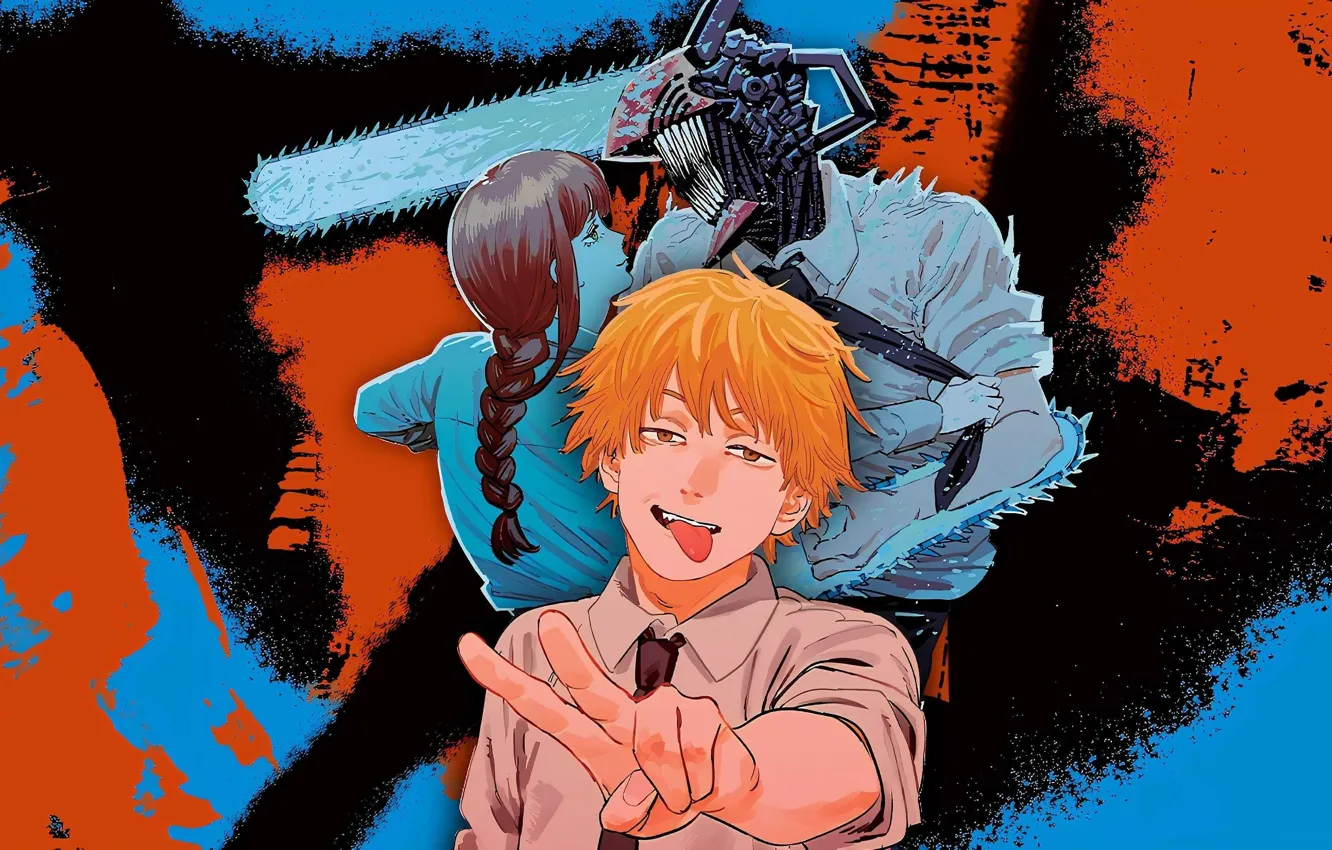 Photo wallpaper anime, Chainsaw Man, Denji, Makima, Chainsaw Man