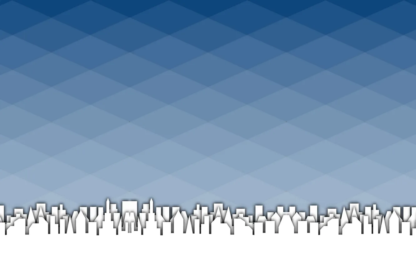 Photo wallpaper city, vector, abstract, sky, blue, buildings, minimalism