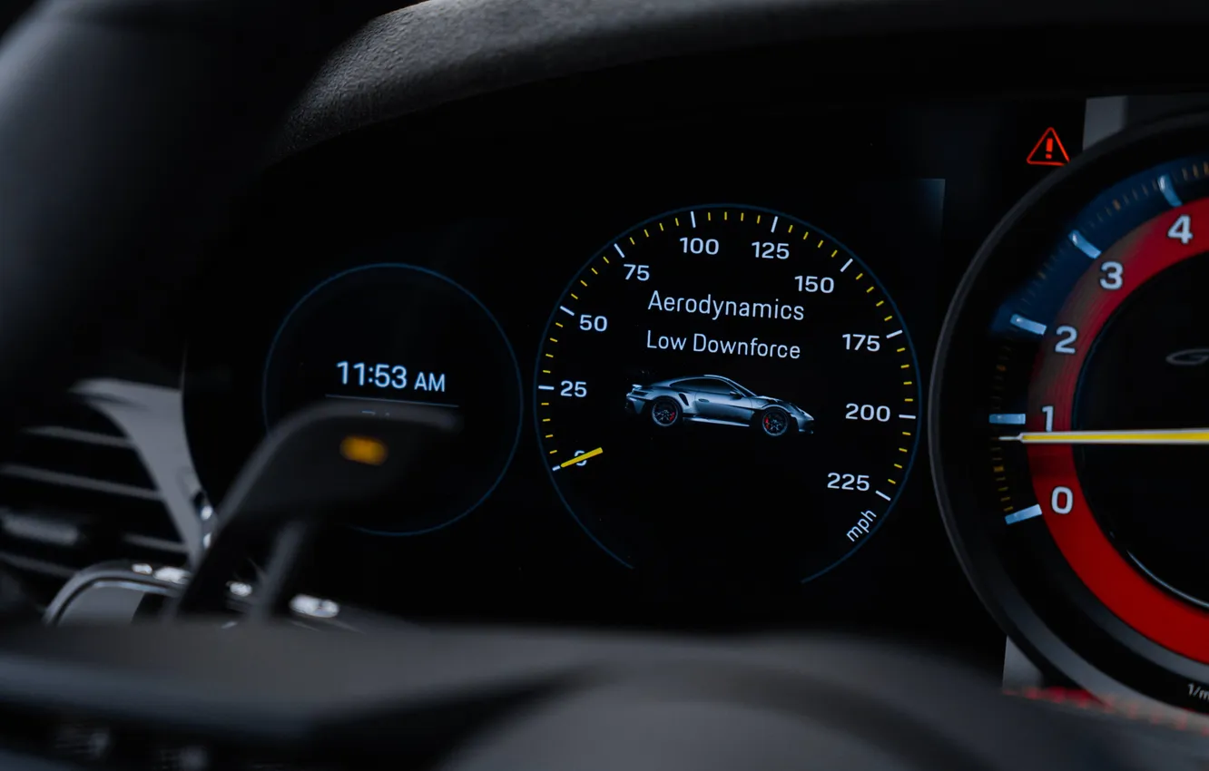 Photo wallpaper Supercar, GT3, Tachometer, High Definition, car, 992, dashboard, Porsche