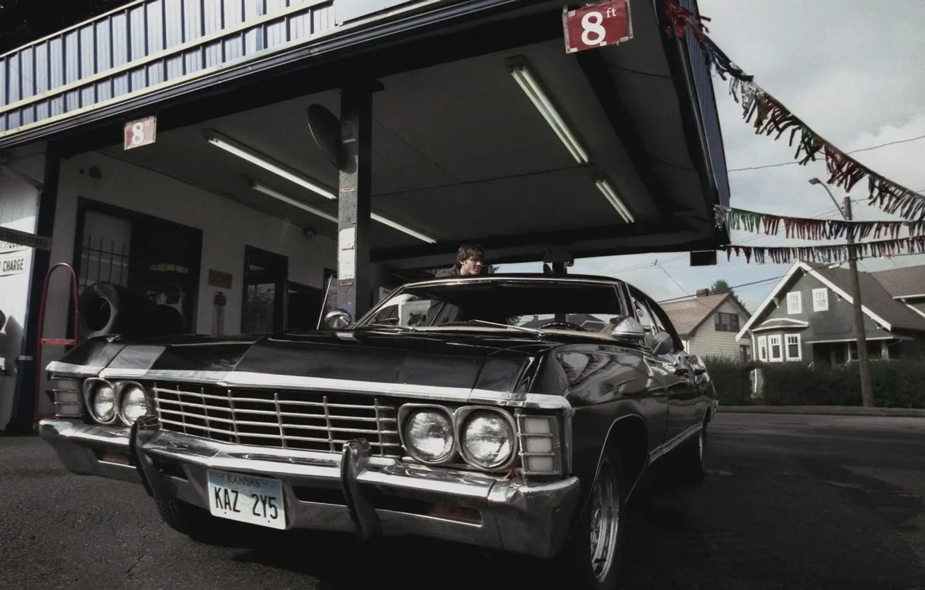 Photo wallpaper Chevrolet, The series, Car, Actor, Supernatural, Supernatural, 1967, Impala