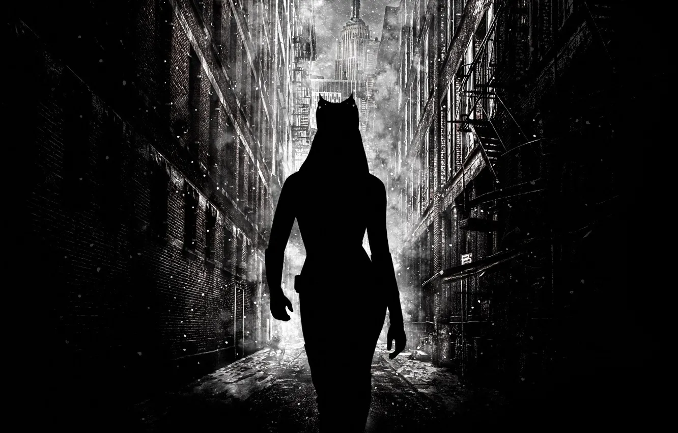 Photo wallpaper Batman, Batman, Anne Hathaway, Catwoman, Anne Hathaway, Cat Woman, Batman The Dark Knight Rises, Gotham …