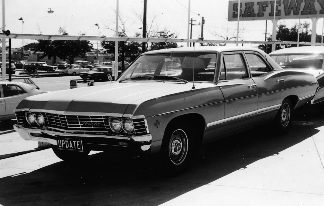 Photo wallpaper Chevrolet, Baby, Supernatural, 1967, Impala, Original, Hardtop, Sale