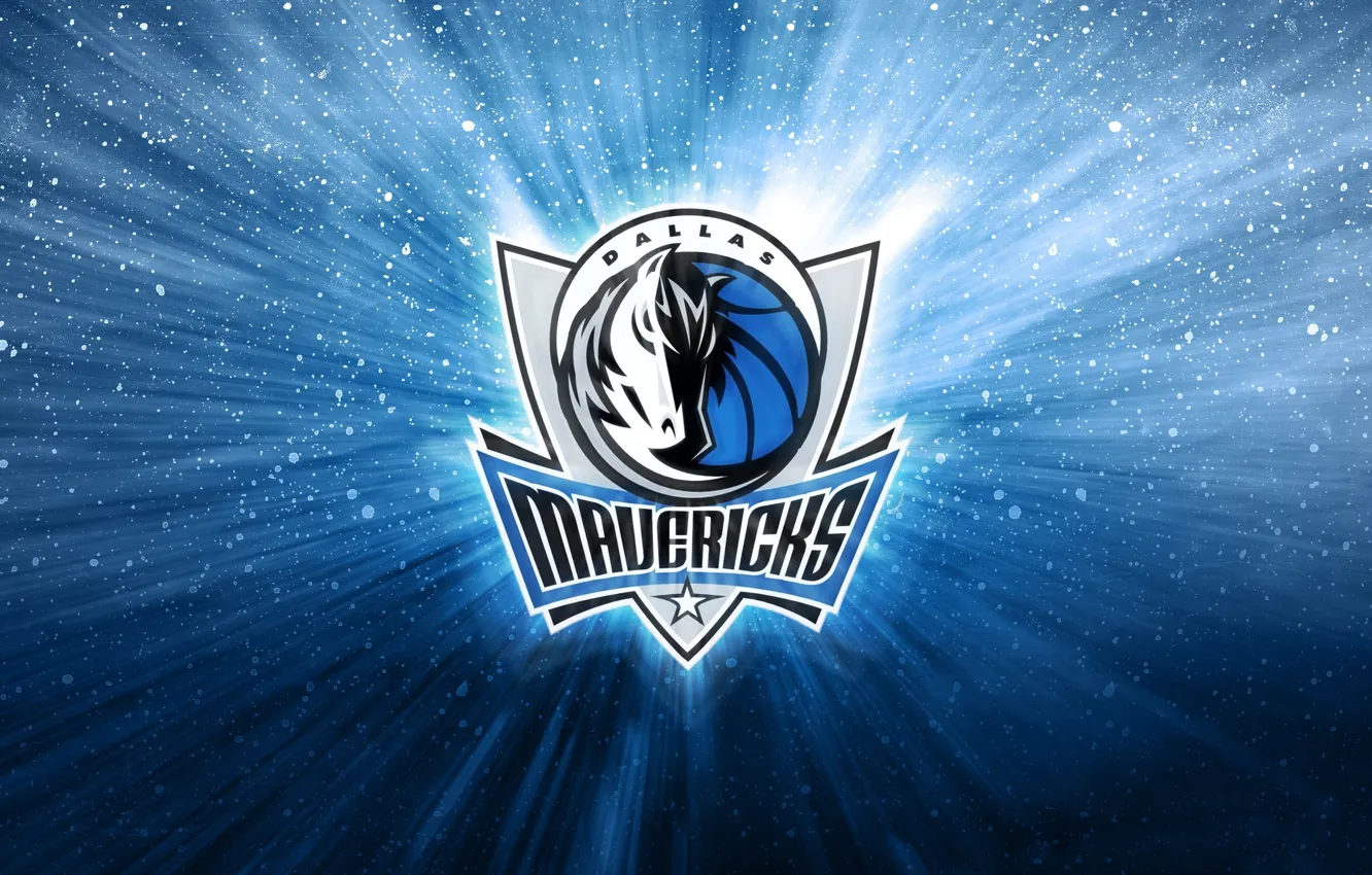 Photo wallpaper blue, background, logo, Basketball, NBA, Dallas, Dallas, Dallas Mavericks