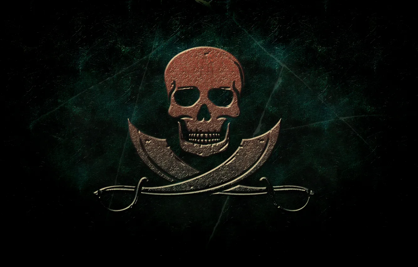 Photo wallpaper skull, pirates, Texture