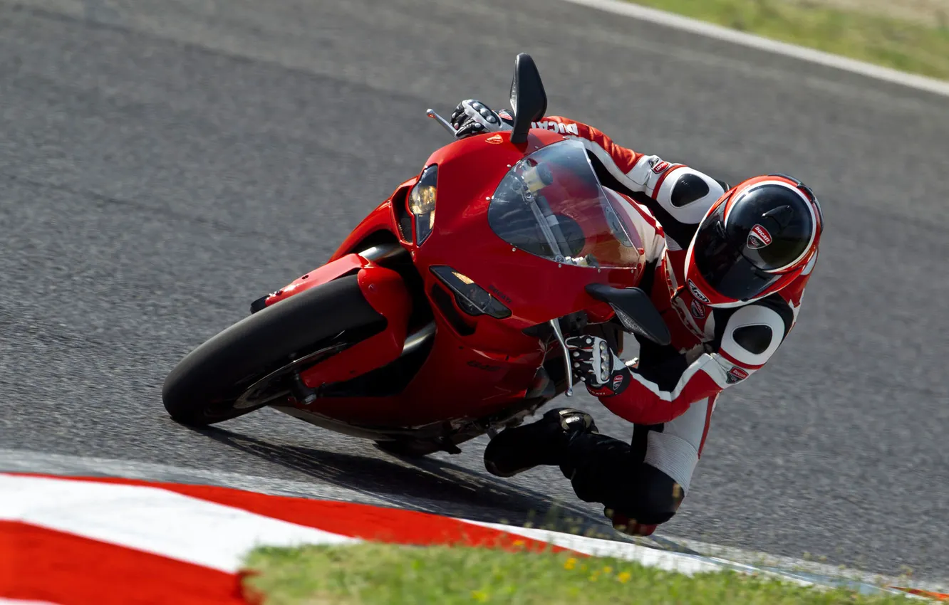 Photo wallpaper race, track, Moto, motorcycle, bike, Ducati, evo, 848