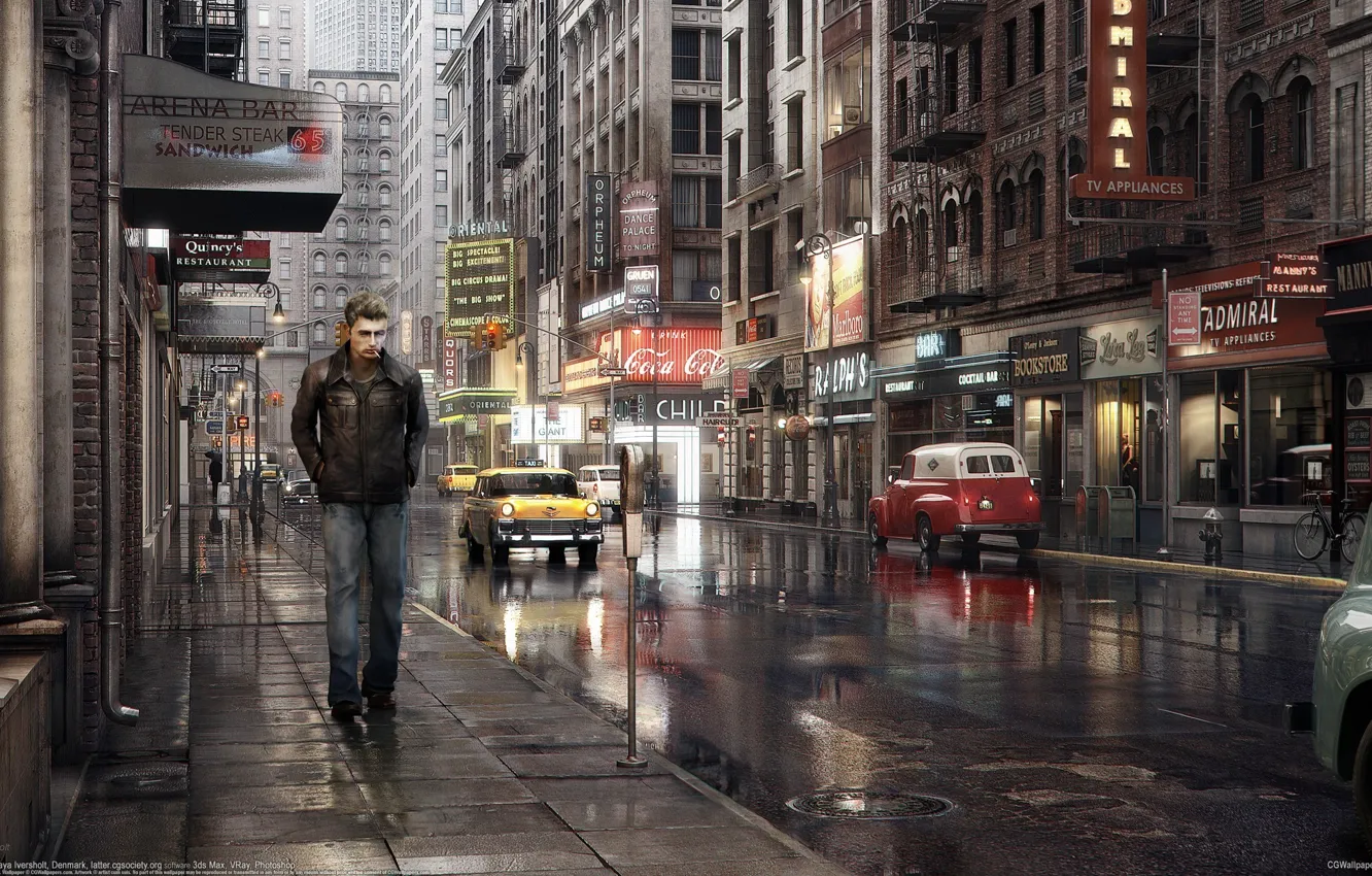 Photo wallpaper road, machine, auto, the city, street, guy, Dennis Kaya