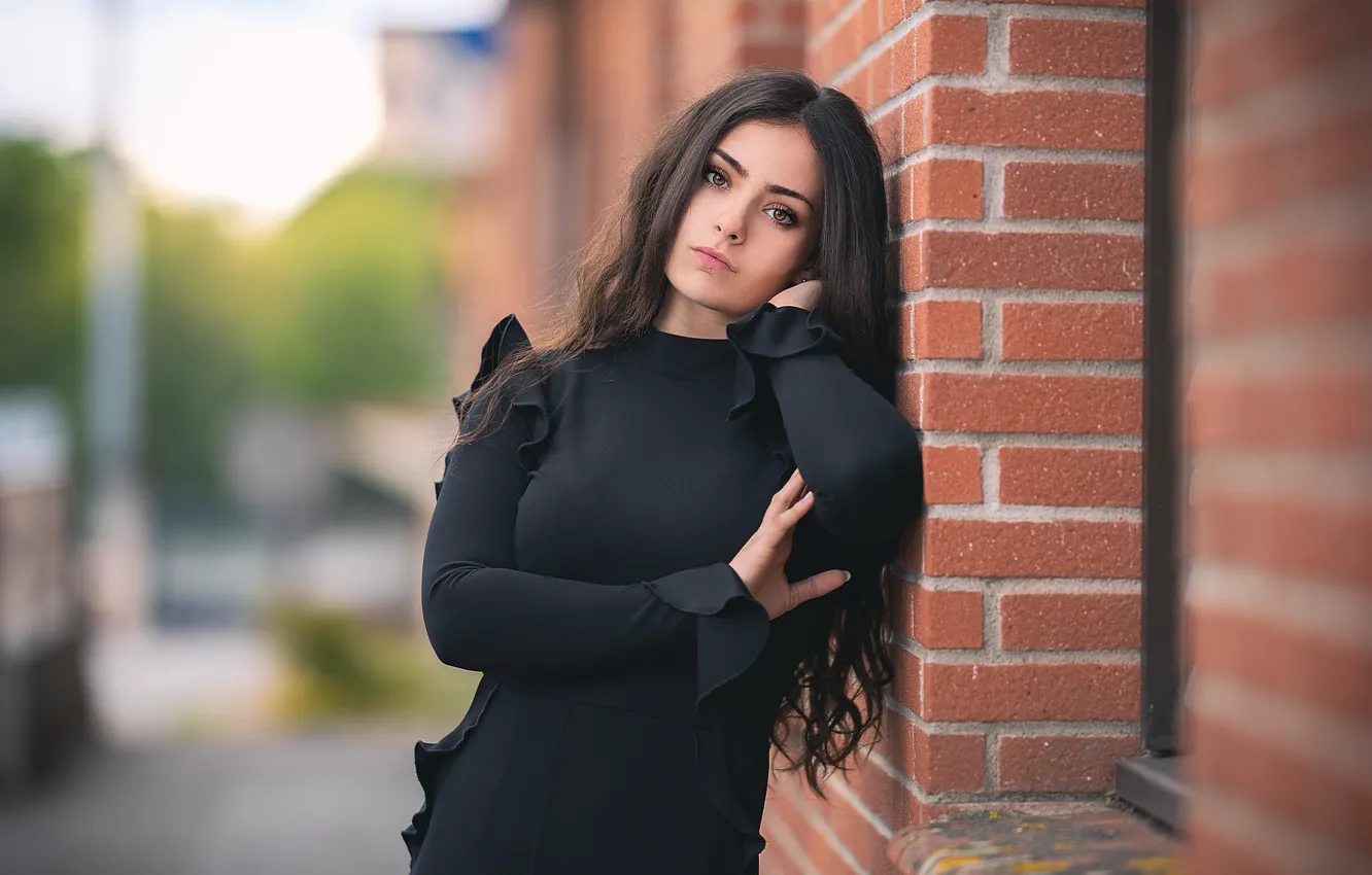 Photo wallpaper look, girl, model, bokeh, Claudia