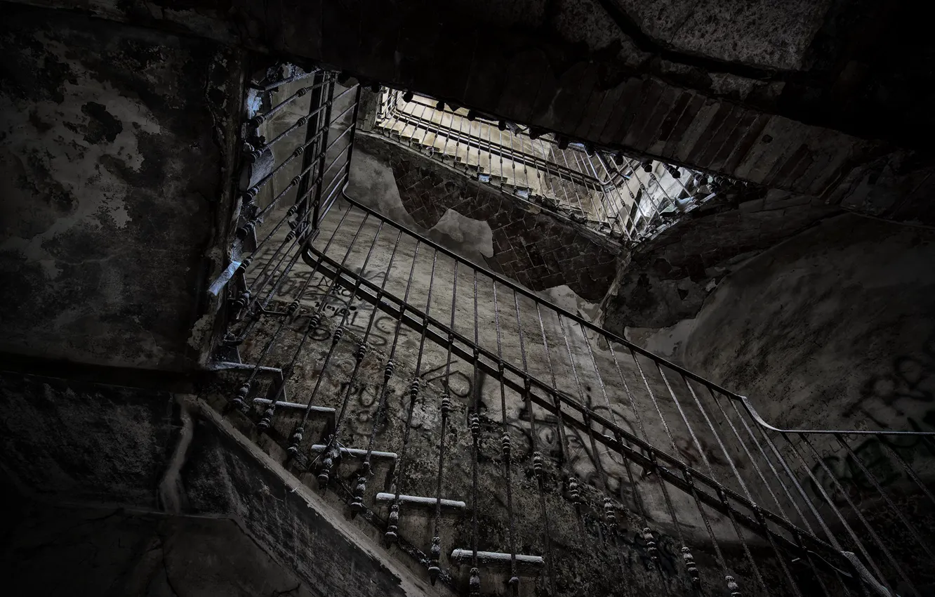 Photo wallpaper background, wall, ladder