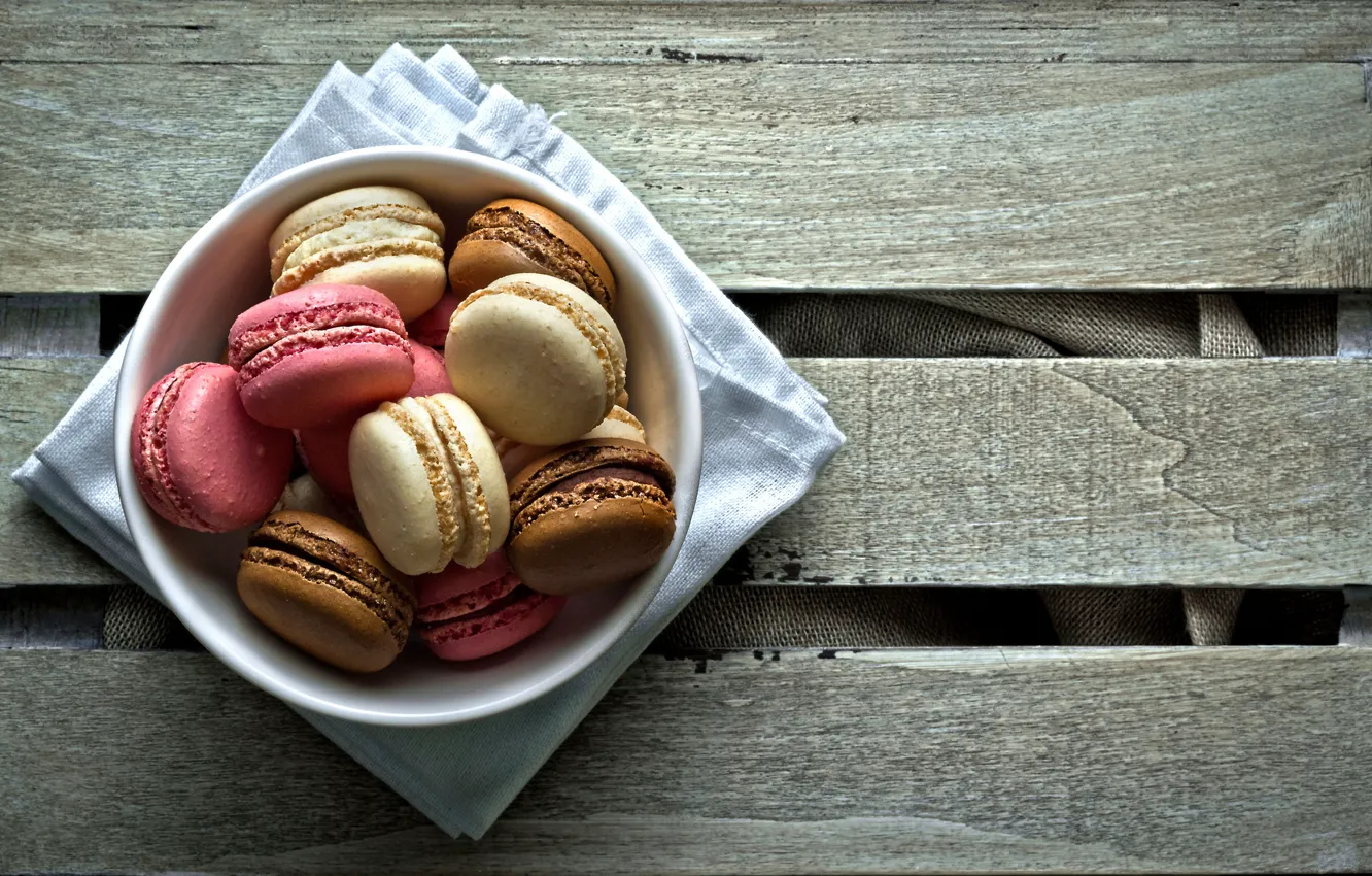 Photo wallpaper table, the sweetness, cookies, plate, dessert, Macaron