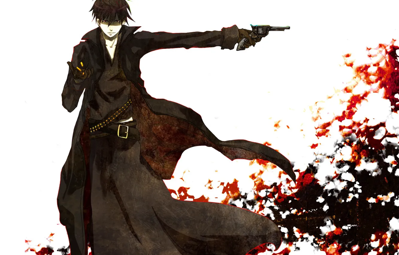Photo wallpaper gun, art, guy, Yondemasuyo Azazel-san