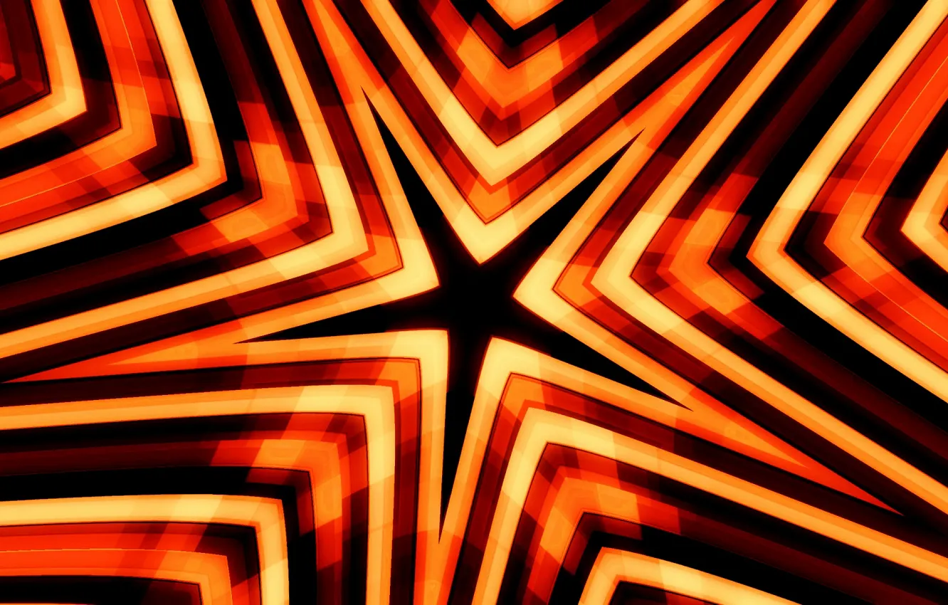 Photo wallpaper star, black, yellow, Abstract Art